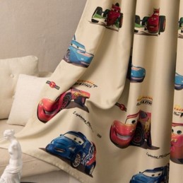 Cortinas Blackout Infantis Com Estampa De Carro E Desenho Animado Para Decoração De Janelas