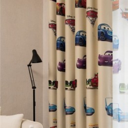 Cortinas Blackout Infantis Com Estampa De Carro E Desenho Animado Para Decoração De Janelas