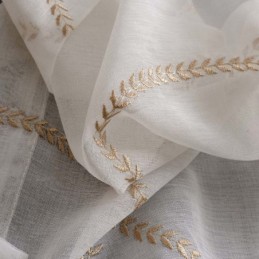 Cortina Moderna Transparente Respirável Feita Sob Medida, Cortina Com Bordado Em 8 Formatos Para Sala De Estar