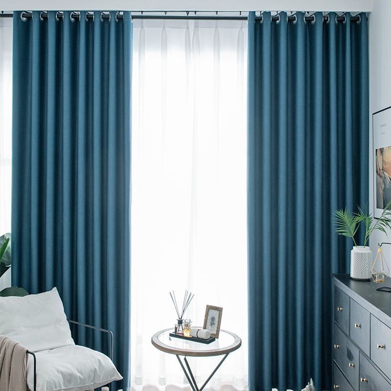 Cortinas Blackout De Linho De Luxo, Cor Sólida, Feita Sob Medida, Para Quarto E Sala De Estar