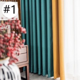 Cortina Jacquard Pied-De-Poule Sob Medida, Cortina Blackout Para Sala De Estar E Quarto