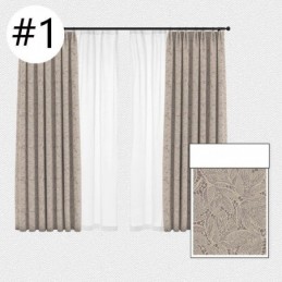 Cortinas Blackout Elegantes Com Estampa De Folhas Para Sala De Estar