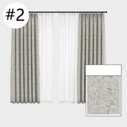 Cortinas Blackout Elegantes Com Estampa De Folhas Para Sala De Estar