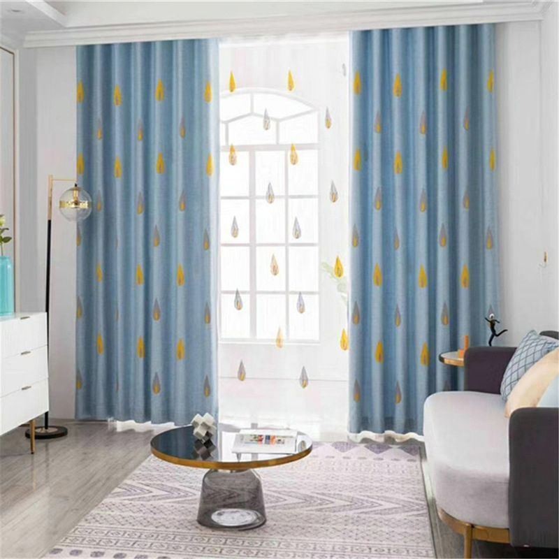 Cortina Moderna Bordada Com Chamas Feita Sob Medida Para Cortinas De Sombreamento Para Sala De Estar E Quarto