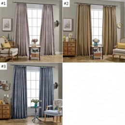 Cortina Retro Semi Blackout Feita Sob Medida Cortina Jacquard De Precisão Sala De Estar