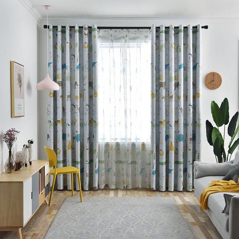 Cortina Blackout Sob Medida Cortina Com Estampas De Animais Para Quarto Infantil
