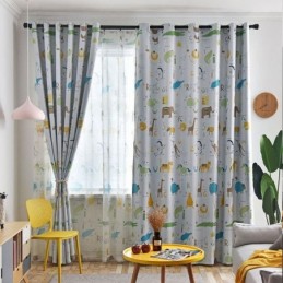 Cortina Blackout Sob Medida Cortina Com Estampas De Animais Para Quarto Infantil