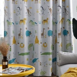 Cortina Blackout Sob Medida Cortina Com Estampas De Animais Para Quarto Infantil