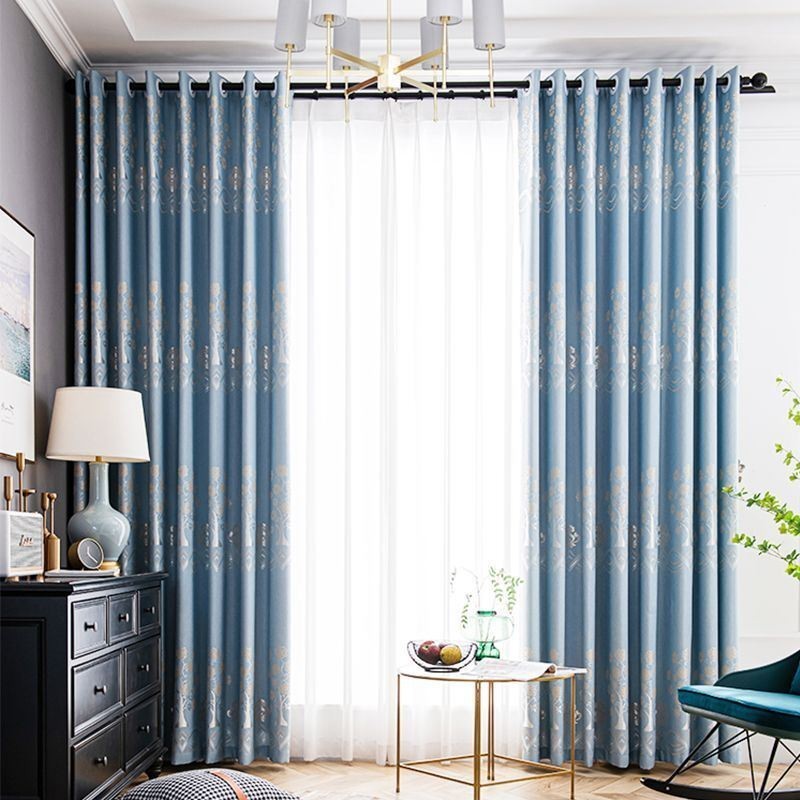 Cortina Com Estampa De Árvores Feita Sob Medida, Conjunto De Cortinas De Linho Texturizadas Para Janela De Quarto