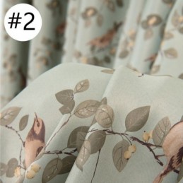 Cortina Blackout Americana Pastoral Com Estampa De Pássaros, Feita Sob Medida, Para Sala De Estar E Quarto
