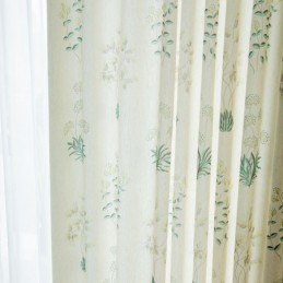 Cortinas Blackout Com Estampa Tropical, Cortinas De Folhas Verdes Sob Medida Para Quarto