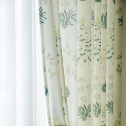 Cortinas Blackout Com Estampa Tropical, Cortinas De Folhas Verdes Sob Medida Para Quarto