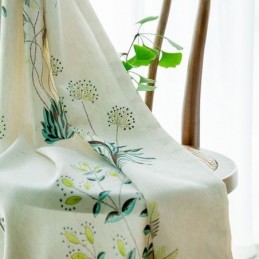Cortinas Blackout Com Estampa Tropical, Cortinas De Folhas Verdes Sob Medida Para Quarto