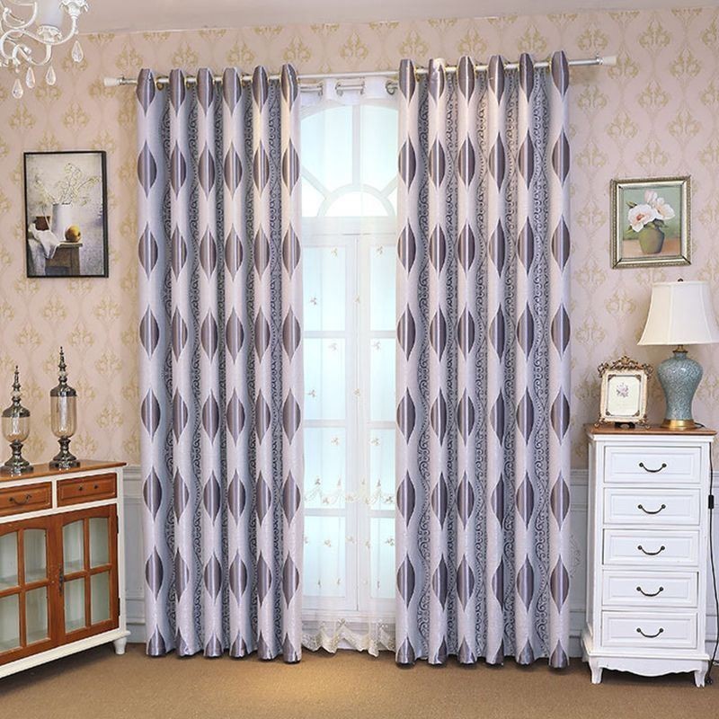 Cortina Blackout Nordic Max Feita Sob Medida Com Estampa De Jacquard De Videira Para Quarto
