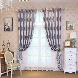 Cortina Blackout Nordic Max Feita Sob Medida Com Estampa De Jacquard De Videira Para Quarto