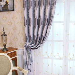 Cortina Blackout Nordic Max Feita Sob Medida Com Estampa De Jacquard De Videira Para Quarto