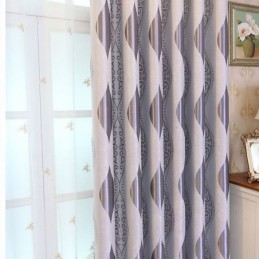 Cortina Blackout Nordic Max Feita Sob Medida Com Estampa De Jacquard De Videira Para Quarto