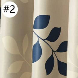 Cortinas Blackout Estampadas Com Folhas Pastorais Para Sala De Estar