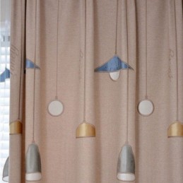 Cortina De Janela De Lustre Bordada De Alta Qualidade Feita Sob Medida Para Sala De Estar