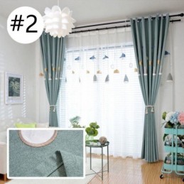 Cortina De Janela De Lustre Bordada De Alta Qualidade Feita Sob Medida Para Sala De Estar