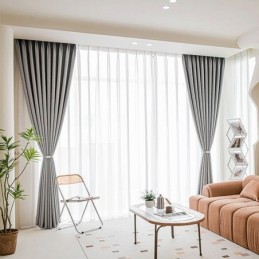 Cortinas Modernas De Cor Sólida, Cortina Blackout Feita Sob Medida Para Sala De Estar, Quarto