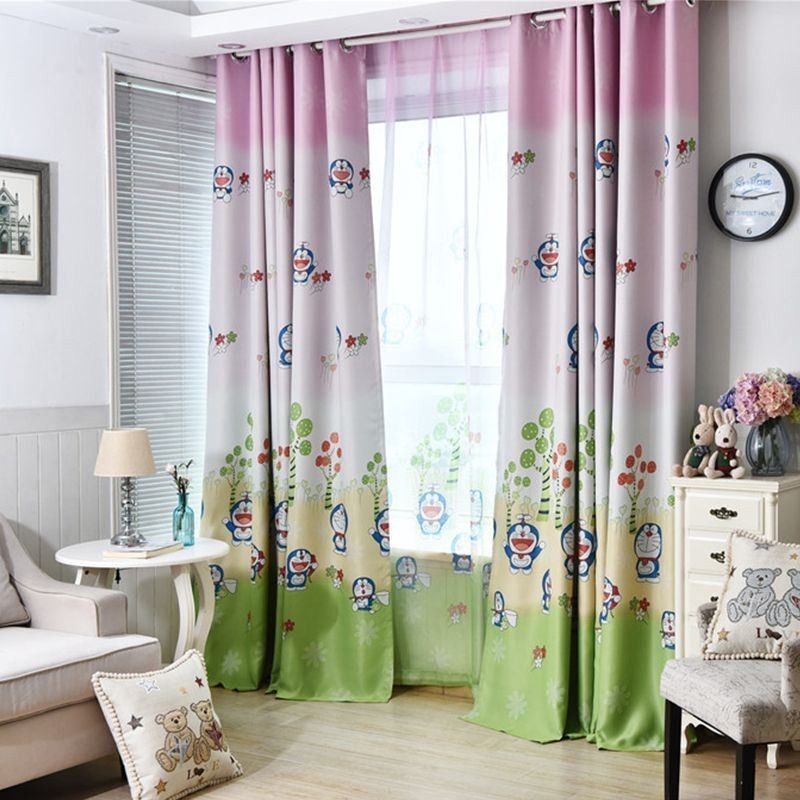 Cortina Blackout Estampada Doraemon Feita Sob Medida Para Quarto De Criança