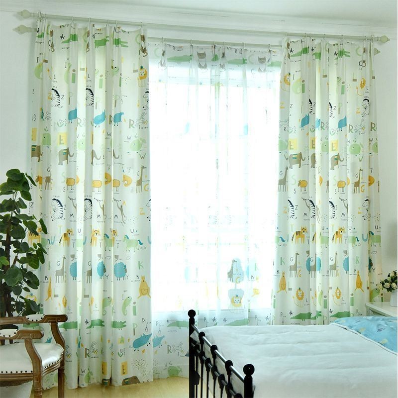 Cortina Sob Medida Cortina Com Estampa Animal Para Quarto Infantil