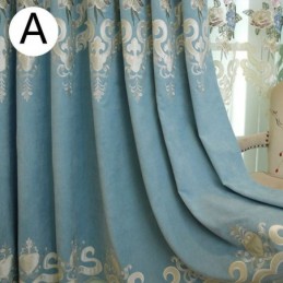 Cortina Para Casa Feita Sob Medida Cortina Estilo Europeu Bordado Floral