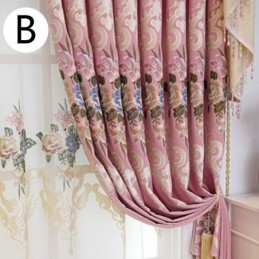 Cortina Para Casa Feita Sob Medida Cortina Estilo Europeu Bordado Floral