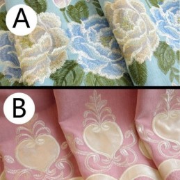 Cortina Para Casa Feita Sob Medida Cortina Estilo Europeu Bordado Floral