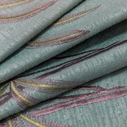 Cortina De Chenille Sob Medida Cortina Moderna Com Bordado Floral