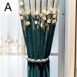 Cortina Blackout Sob Medida Cortina Decorativa Bordada Com Flores Nórdicas