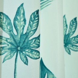 Cortina Sob Medida Cortina Com Estampa De Plantas Frescas Para Janela