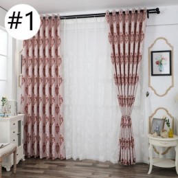 Cortinas Modernas De Tecido Jacquard Europeu De Chenille Para Sala De Estar, Sala De Jantar E Quarto