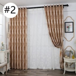 Cortinas Modernas De Tecido Jacquard Europeu De Chenille Para Sala De Estar, Sala De Jantar E Quarto