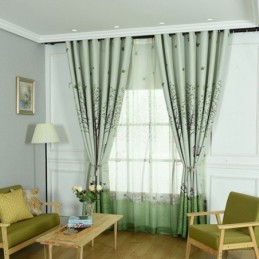 Cortinas Pastorais Modernas Com Estampa De Árvore Para Sala De Estar E Quarto