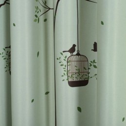 Cortinas Pastorais Modernas Com Estampa De Árvore Para Sala De Estar E Quarto