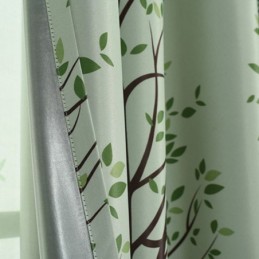 Cortinas Pastorais Modernas Com Estampa De Árvore Para Sala De Estar E Quarto
