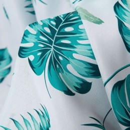 Cortinas Modernas Com Estampa Tropical E Folhas Verdes Para Sala De Estar
