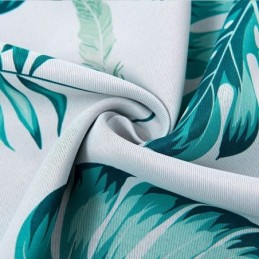 Cortinas Modernas Com Estampa Tropical E Folhas Verdes Para Sala De Estar