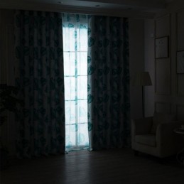 Cortinas Modernas Com Estampa Tropical E Folhas Verdes Para Sala De Estar