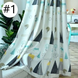 Cortina Sob Medida Cortina Floresta Estampada Janela