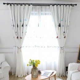 Cortina Estampada Moderna Feita Sob Medida, Padrão Lustre Blackout Para Sala De Estar