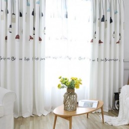 Cortina Estampada Moderna Feita Sob Medida, Padrão Lustre Blackout Para Sala De Estar
