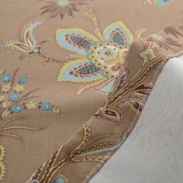 Cortina Transparente De Voile Estilo Americano Feita Sob Medida Painel De Cortina Com Estampa De Flores Marrom