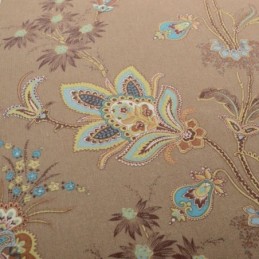 Cortina Transparente De Voile Estilo Americano Feita Sob Medida Painel De Cortina Com Estampa De Flores Marrom