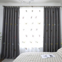 Cortina Blackout Sob Medida Cortina Gatinho Bordado Quarto