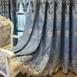 Cortina De Chenille Sob Medida Cortina Estilo Europeu Tratamento De Janela Sala De Estar