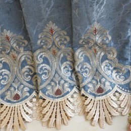 Cortina De Chenille Sob Medida Cortina Estilo Europeu Tratamento De Janela Sala De Estar