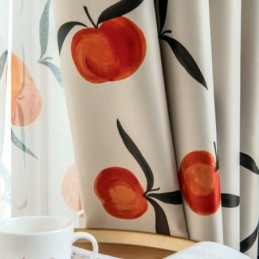 Cortina Blackout Sob Medida Cortina Com Estampa De Frutas Para Janela